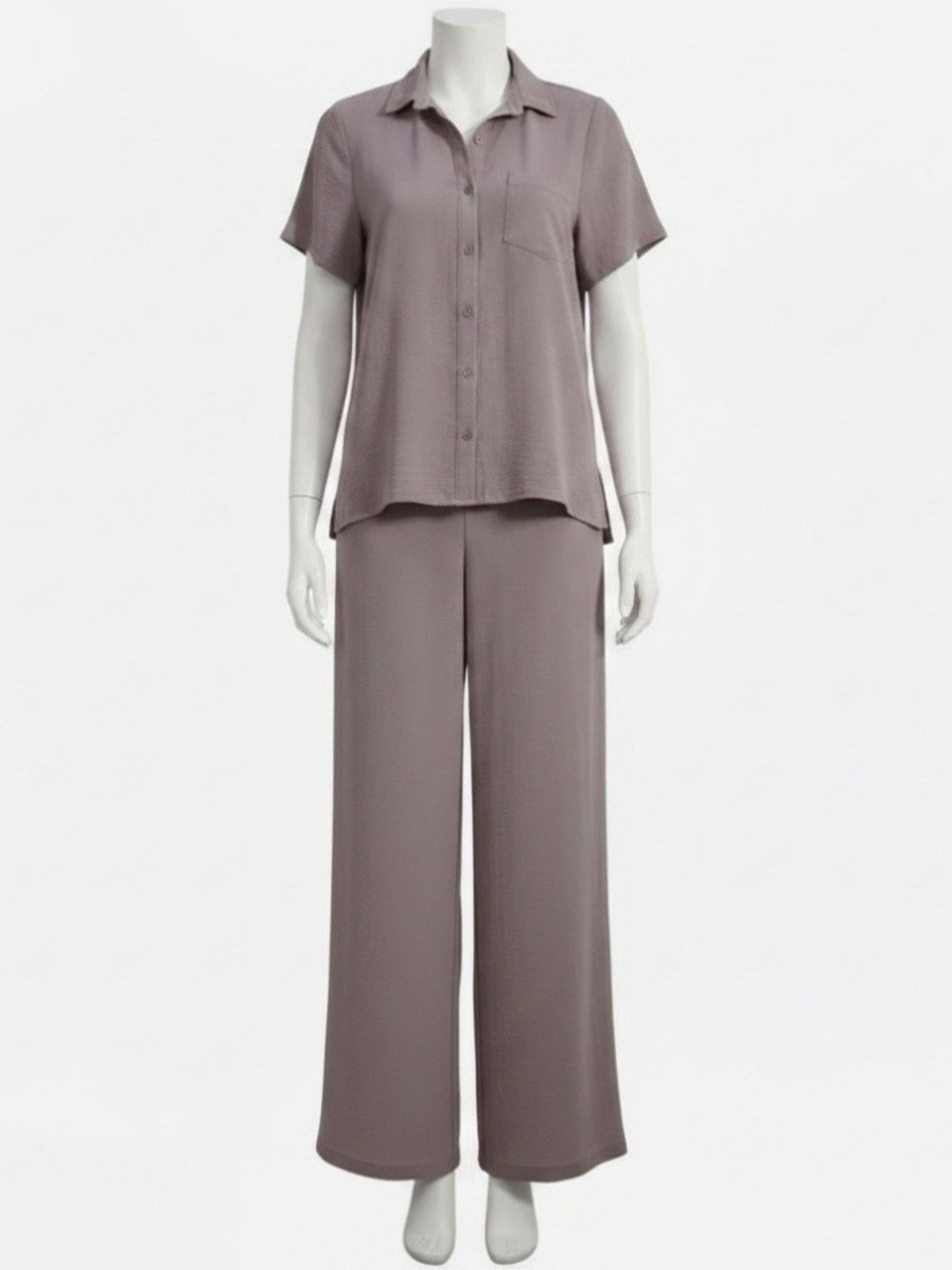 Fashion Nova Wide-Leg Pant Set in Mauve